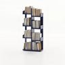 Modern Vertical Tree Tiered Wood Open Back Corner Bookshelf Image - 20