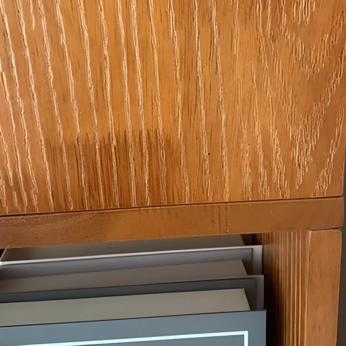 Modern Vertical Wood Brown Multi-shelf Corner Bookcase Image - 16
