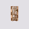 Modern Vertical Wood Brown Multi-shelf Corner Bookcase Image - 23