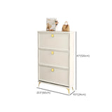 Modern Vertical Wood Hallway White Large Shoe Cabinet Image - 21