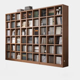 Modern Vertical Wooden Rectangular Storage Bookcase Image - 7