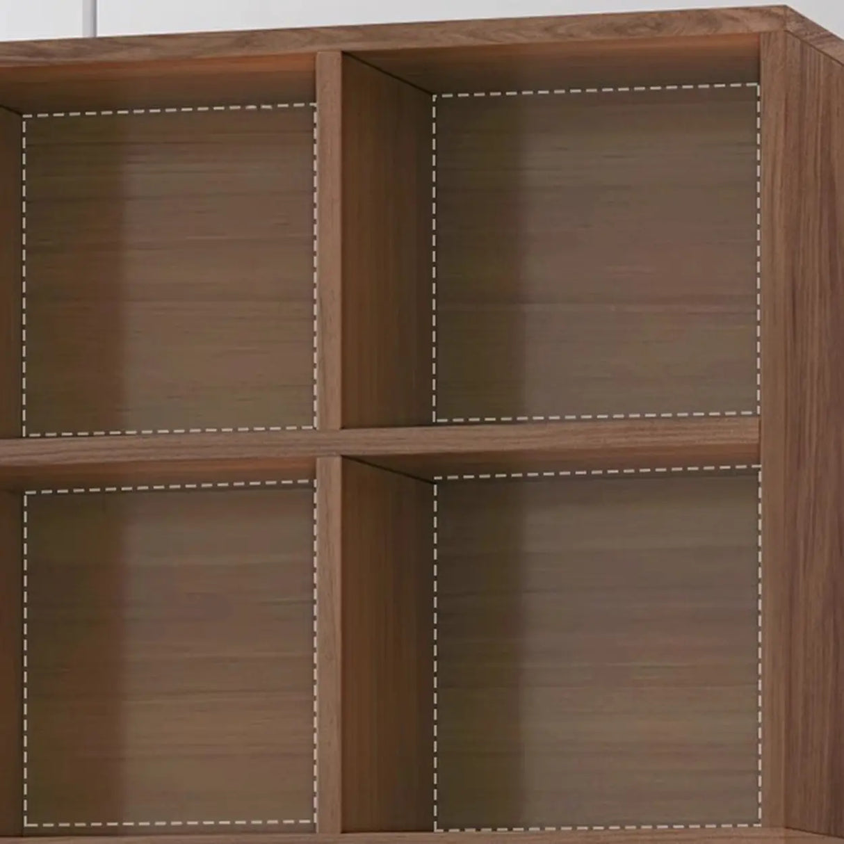 Modern Vertical Wooden Rectangular Storage Bookcase Image - 9