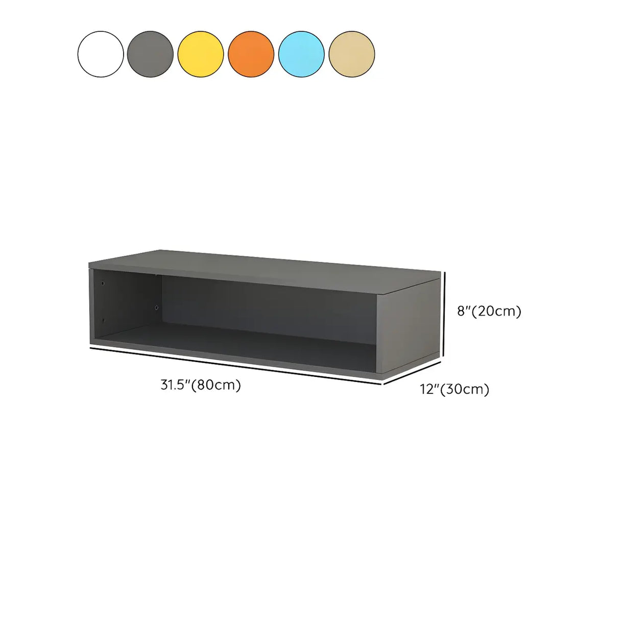 Modern Vibrant Rectangular Wooden Modular Bookcase 