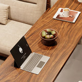 Modern Walnut Bar Table Set with Stools for Living Room Image - 9