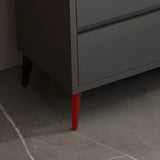 Modern Walnut Rectangular Wood Large Wine Rack Cabinet Storage Image - 13