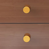 Modern Walnut Wood TV Stand with Storage Cabinet Image - 10