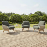 Modern Waterproof Outdoor Woven Lounge Chair Patio Sofa Image - 2