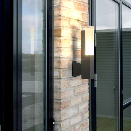 Modern Waterproof Rectangular Outdoor Wall Sconce Image - 1