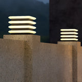 Modern Waterproof Solar LED Tiered Pillar Cap Light Image - 1