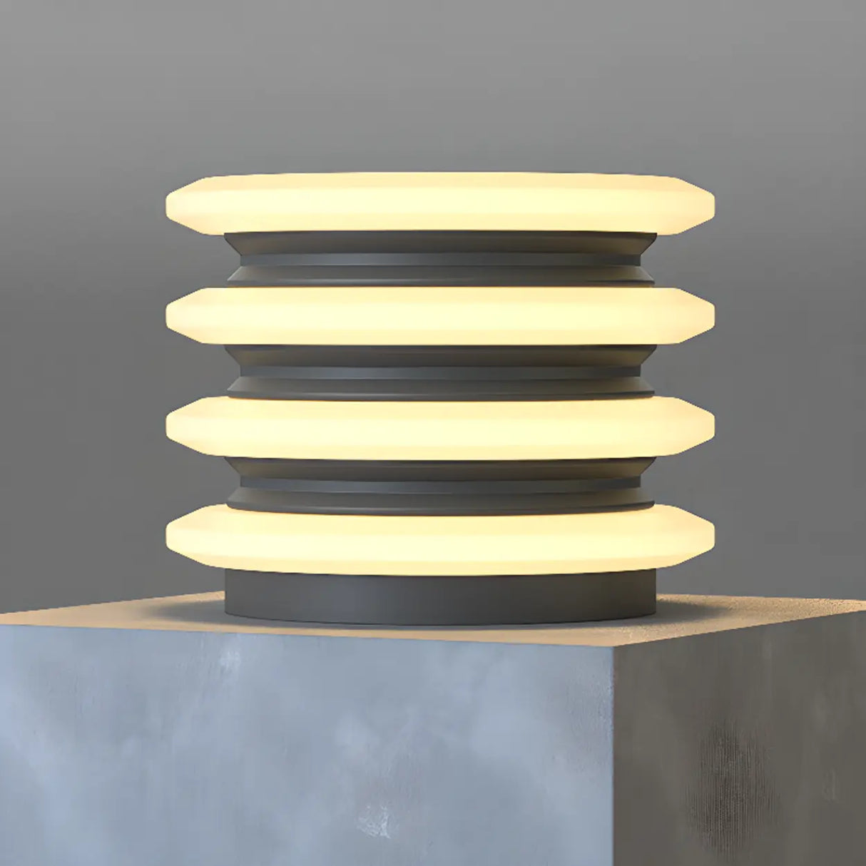 Modern Waterproof Solar LED Tiered Pillar Cap Light Image - 10