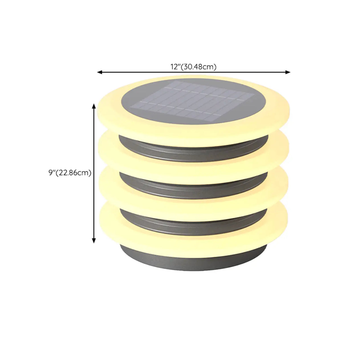 Modern Waterproof Solar LED Tiered Pillar Cap Light Image - 16