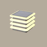 Modern Waterproof Solar LED Tiered Pillar Cap Light Image - 2