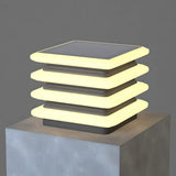 Modern Waterproof Solar LED Tiered Pillar Cap Light Image - 9