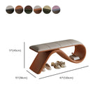 Modern Wave Bench with Cushioned Seat and Storage Space Image - 10