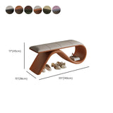 Modern Wave Bench with Cushioned Seat and Storage Space Image - 11