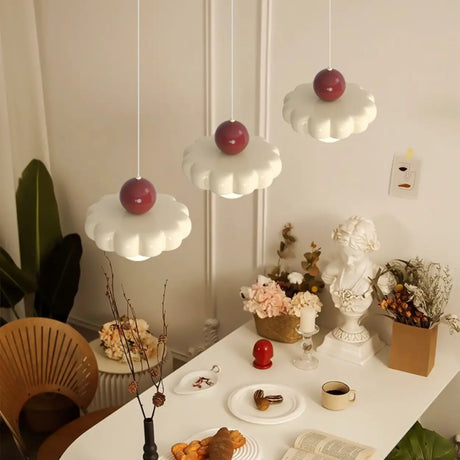 Modern Whimsical Flower Resin Kitchen Island Lights Image - 1