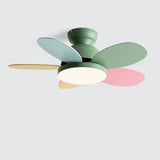 Modern Whimsical Multi-Color LED Kids Ceiling Fan Image - 10