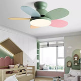 Modern Whimsical Multi-Color LED Kids Ceiling Fan Image - 5