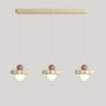 Modern White 3 Lights Resin Flower Dining Room Pendant Light Image - 3