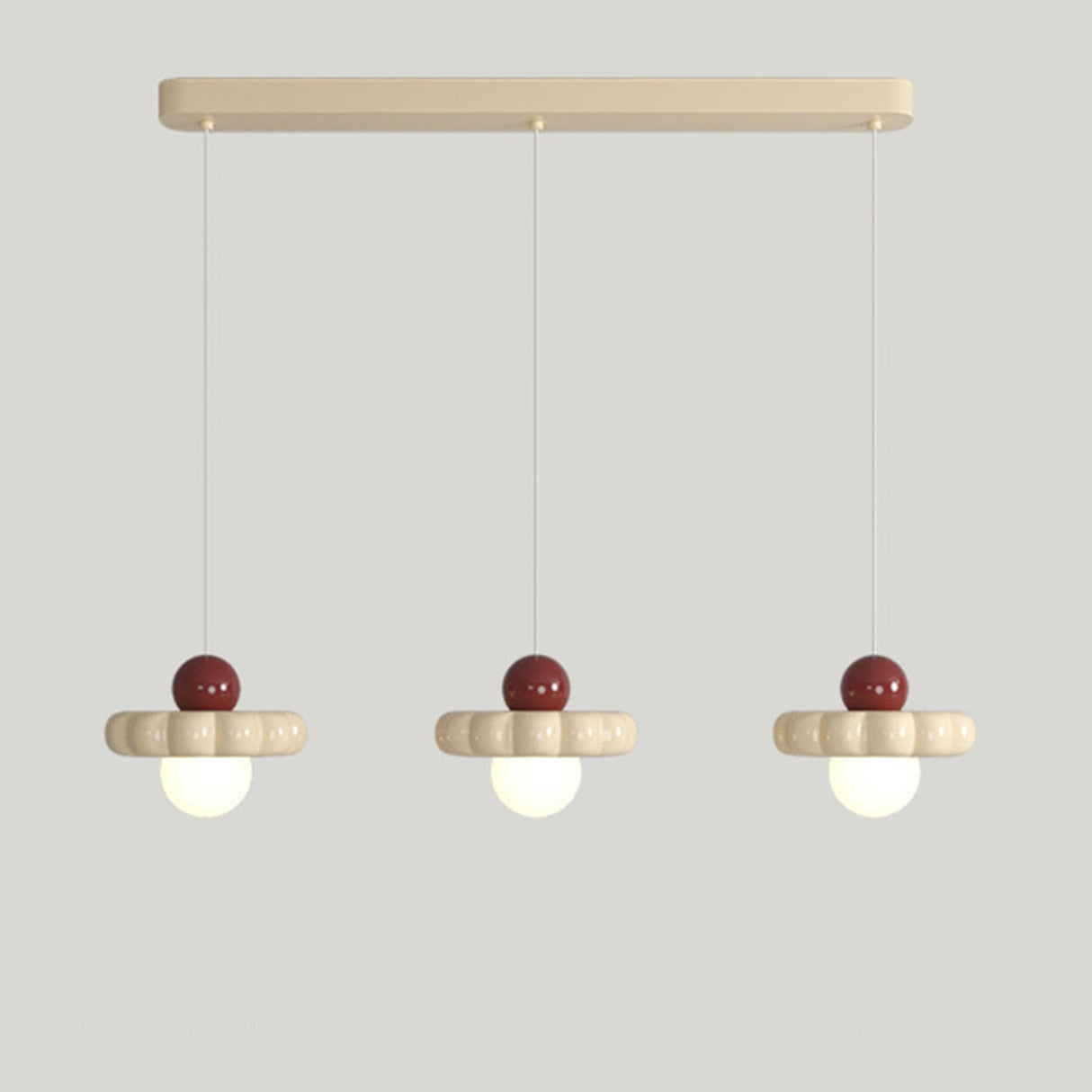 Modern White 3 Lights Resin Flower Dining Room Pendant Light Image - 5