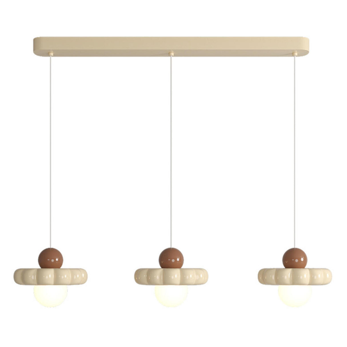 Modern White 3 Lights Resin Flower Dining Room Pendant Light Image - 8