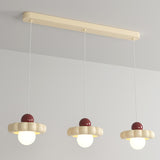 Modern White 3 Lights Resin Flower Dining Room Pendant Light Image - 9