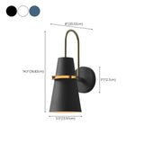 Modern White and Gold Vanity Wall Sconce Light #size