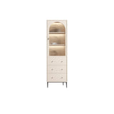Modern White Arch Wood Large Display Bookcase with LED Image - 14