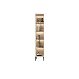 Modern White Arch Wood Large Display Bookcase with LED Image - 15