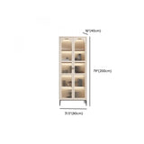 Modern White Arch Wood Large Display Bookcase with LED #size