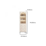 Modern White Arch Wood Large Display Bookcase with LED Image - 20