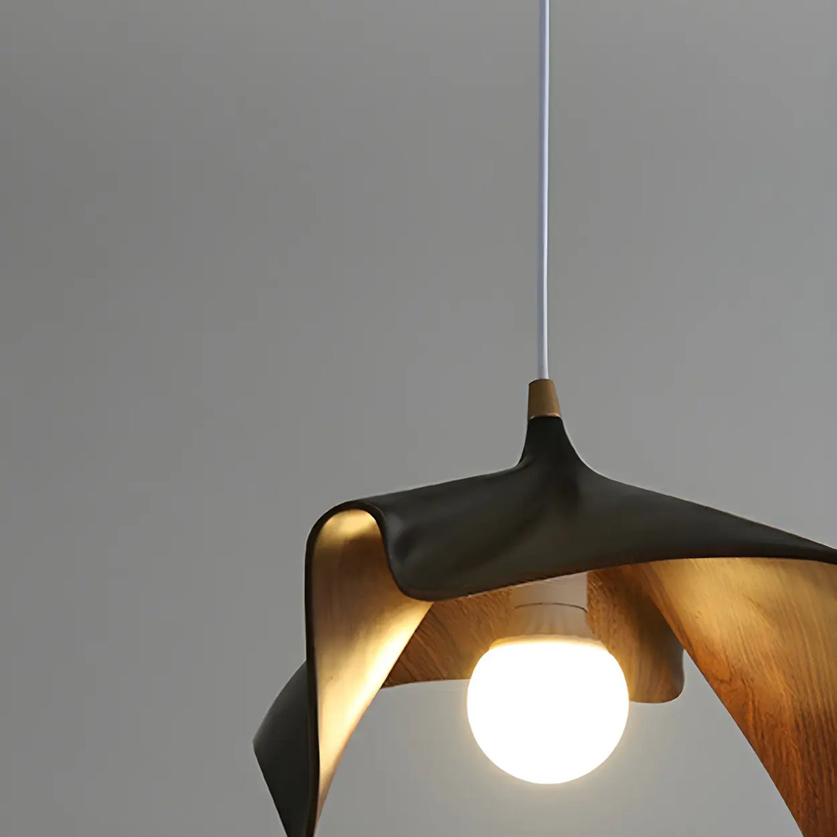 Modern White Bedroom Geometric Metal Pendant Light Image - 10