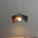 Modern White Bedroom Geometric Metal Pendant Light Image - 13