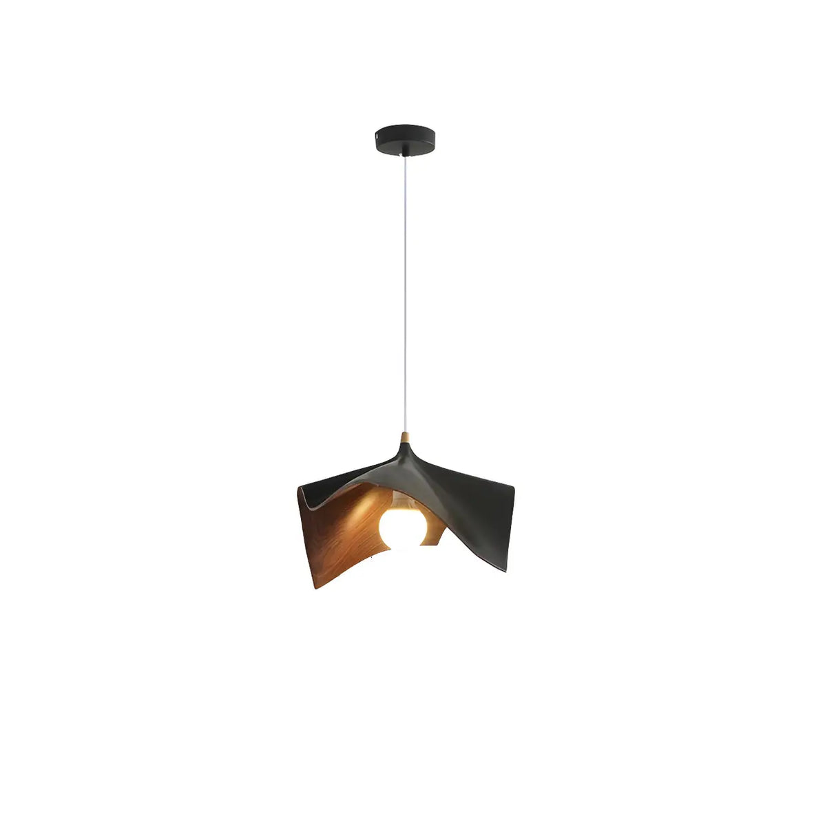 Modern White Bedroom Geometric Metal Pendant Light Image - 7