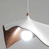 Modern White Bedroom Geometric Metal Pendant Light Image - 8
