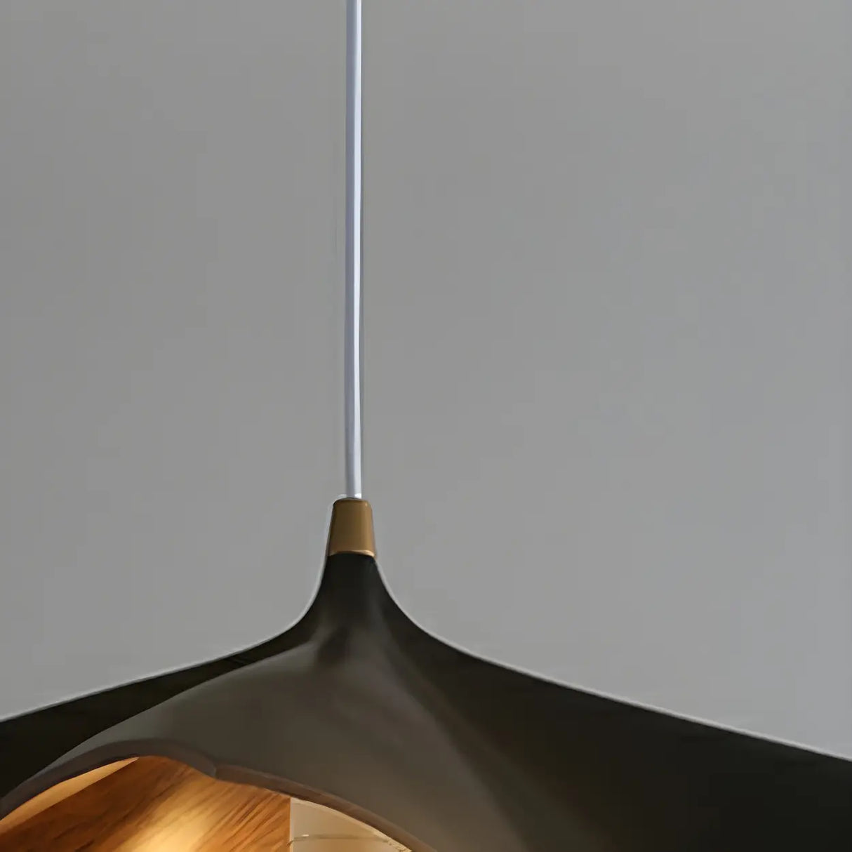 Modern White Bedroom Geometric Metal Pendant Light Image - 9