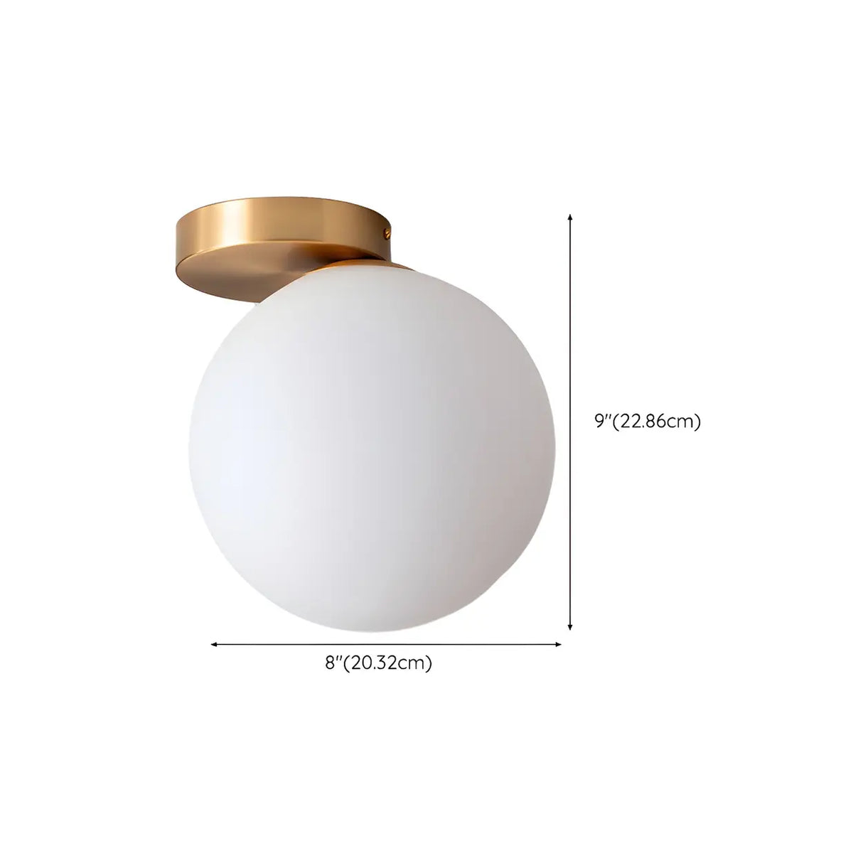 Modern White Bubble Glass Flush Mount Ceiling Light 