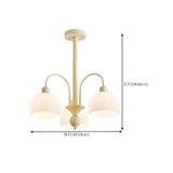 Modern White Chandeliers Downrods Dome Flower Living Room #size