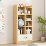 Modern White Closed Wood Drawers Storage Bookcases Image - 11