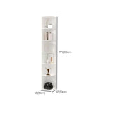 Modern White Composite Wood Corner Large Bookcases Image - 16