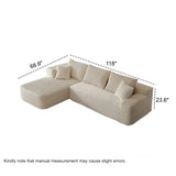 Modern White Compressed Modular Sofa Image - 7