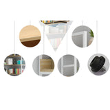 Modern White Corner Open Back Large Display Bookshelf Image - 5