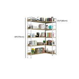 Modern White Corner Open Back Large Display Bookshelf Image - 7