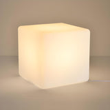Modern White Cube LED Floor Lamp with Foot Switch Image - 7