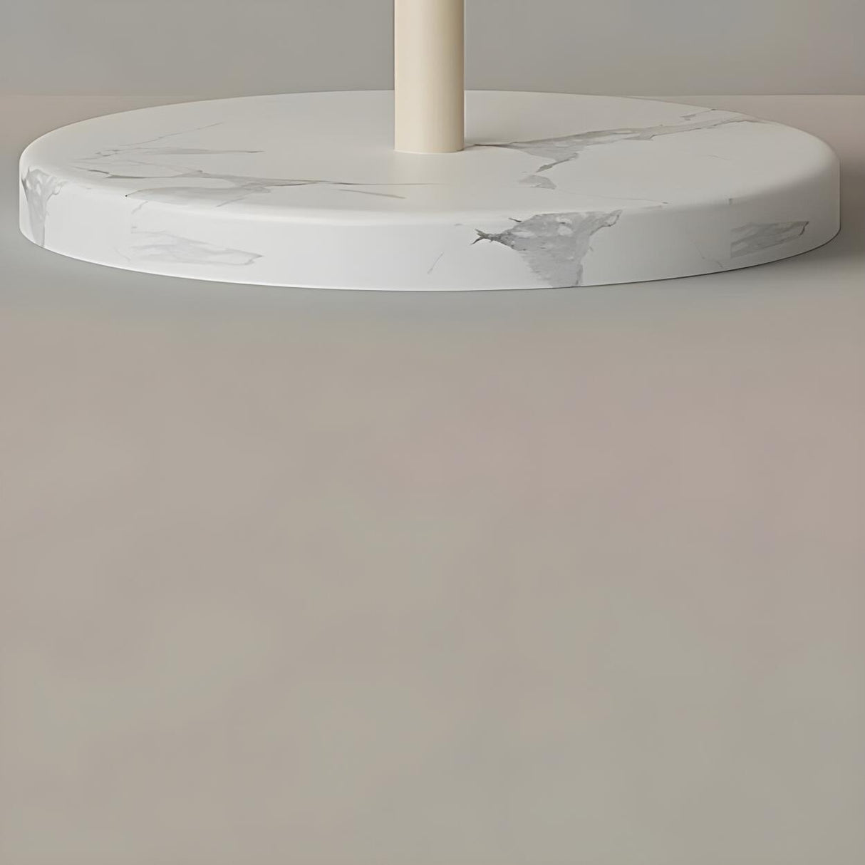 Modern White Dome and Arc Floor Lamp with Storage Image - 11