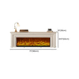 Modern White Electric Fireplace TV Stand with LED Flames #size