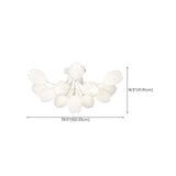 Modern White Elegant Flower Semi-Flush Mount Light Image - 23