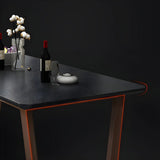 Modern White Elegant Rectangle Stone Dining Table Image - 7