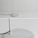 Modern White Floral Bedside Arc Metal Floor Lamp Image - 9