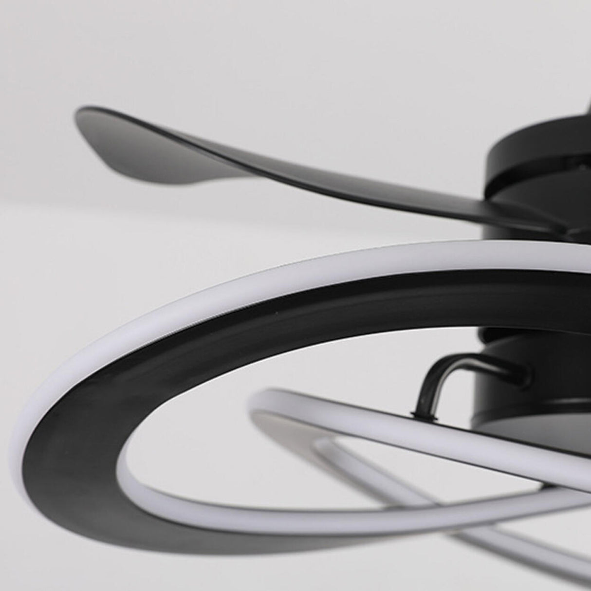 Modern White Flower Remote LED Ceiling Fan with Light Image - 15
